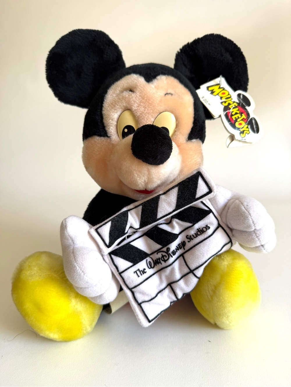 Walt Disney Studios Mickey Mouse Director Plush 10" Vintage Mouseketoys Clapper
